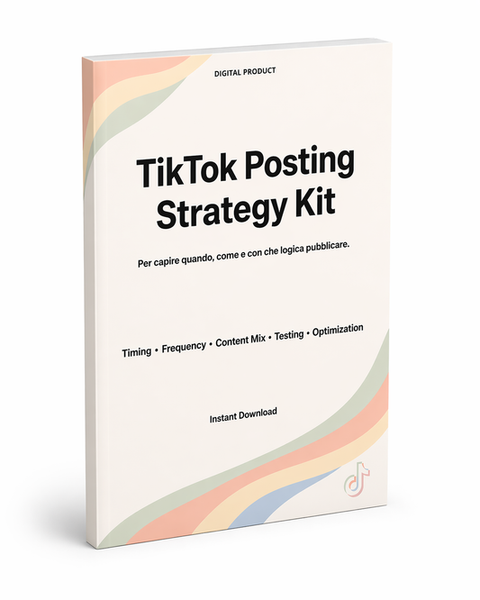 TikTok Posting Strategy Kit | Guida PDF digitale per creator