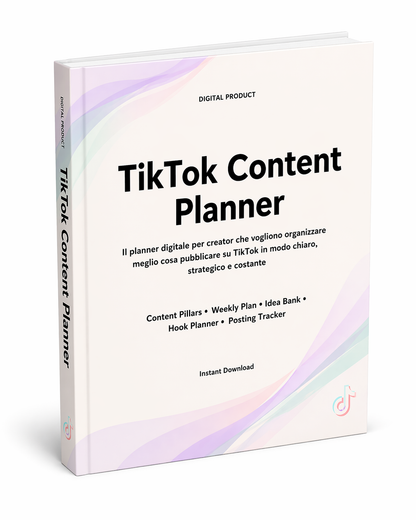 TikTok Content Planner | Planner digitale per creator