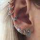 8Pcs/Set Bohemia Design Earring Set - Stud Earring and Ear Cuff