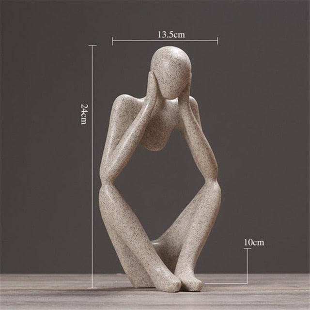 Modern Thinker Style Abstract Sculpture, Home Decor