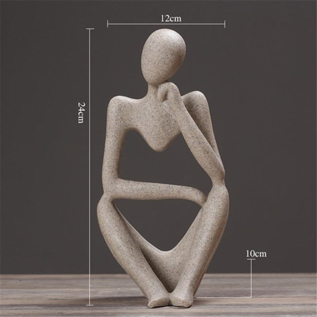 Modern Thinker Style Abstract Sculpture, Home Decor