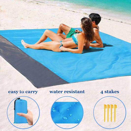 Light Weight Sand Free, Waterproof Portable Beach Mat, Travel, Camping, Picnic Blanket