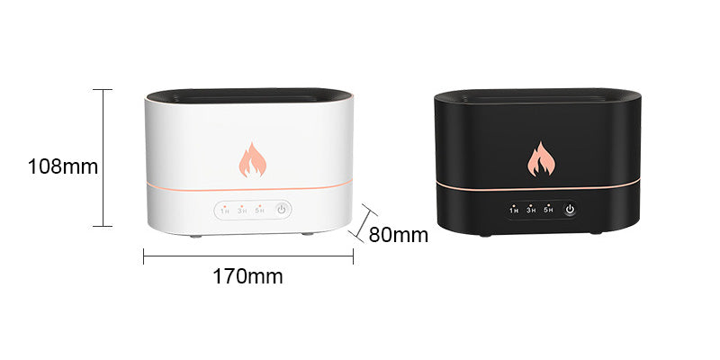 Flame Diffuser Simulation Flame Night Light USB Ultrasonic Humidifier